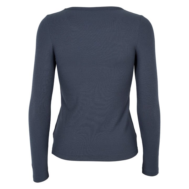 MELLOW tencel rib langærmet bluse