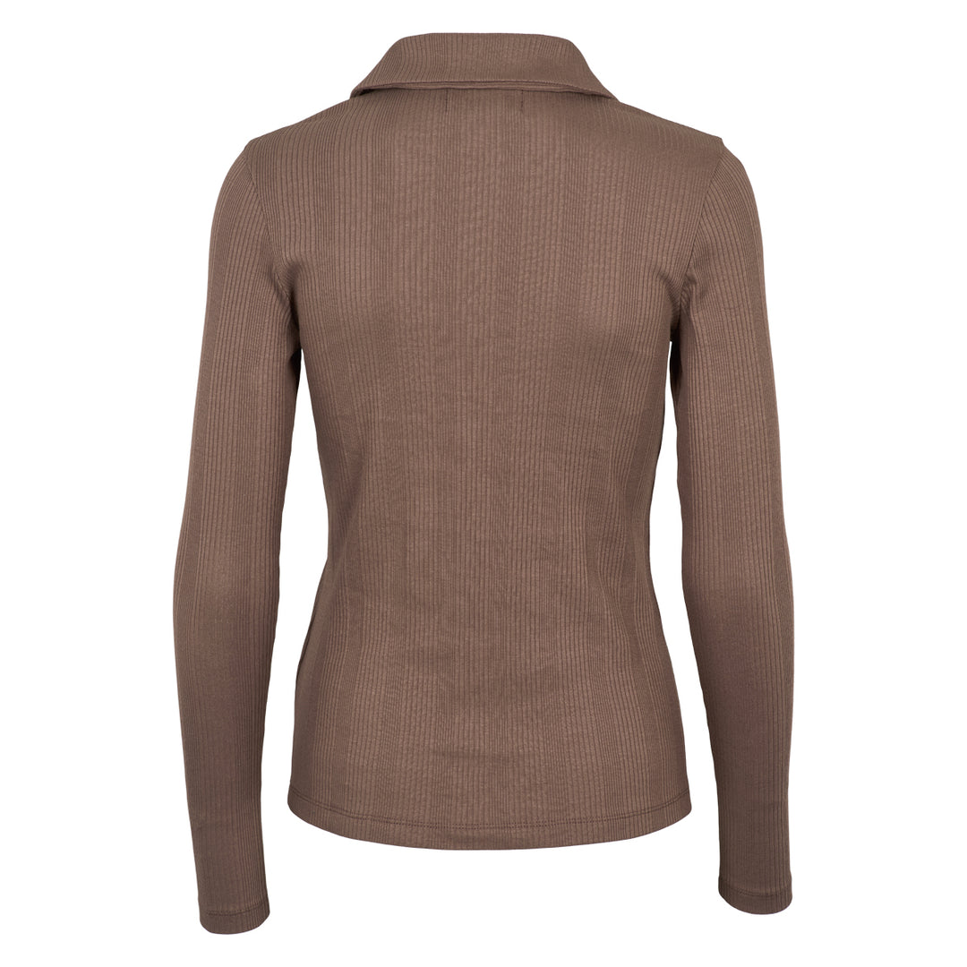 RIB bluse med krave
