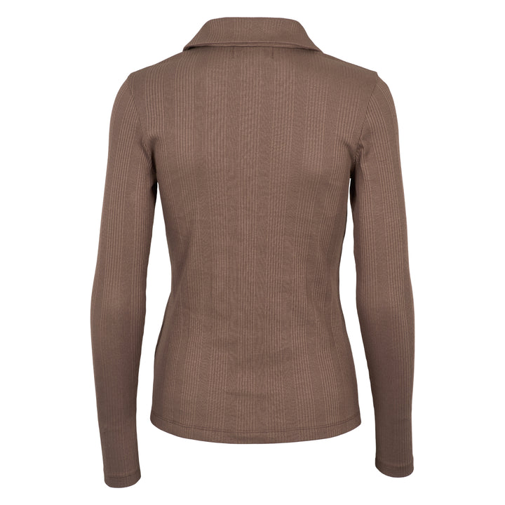 RIB bluse med krave
