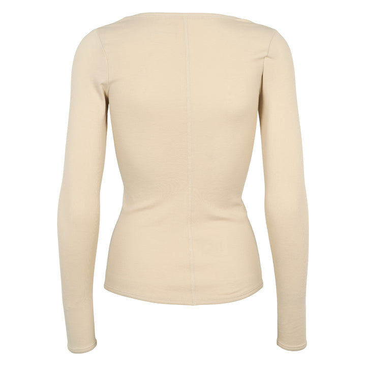 CALM RIB langærmet bluse