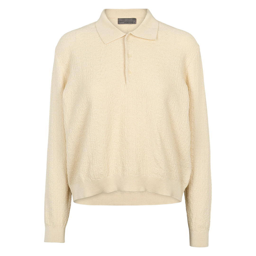 KNIT strikket polo bluse