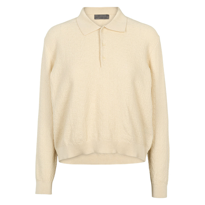 KNIT strikket polo bluse