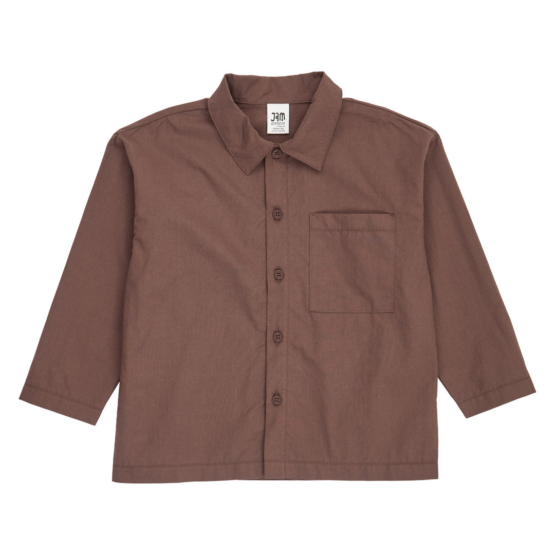 POPLIN skjorte med lomme