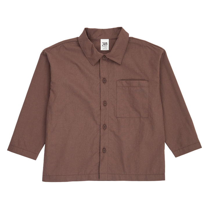POPLIN skjorte med lomme