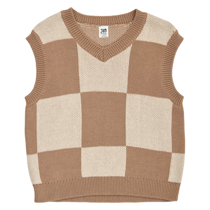 KNIT vest med tern