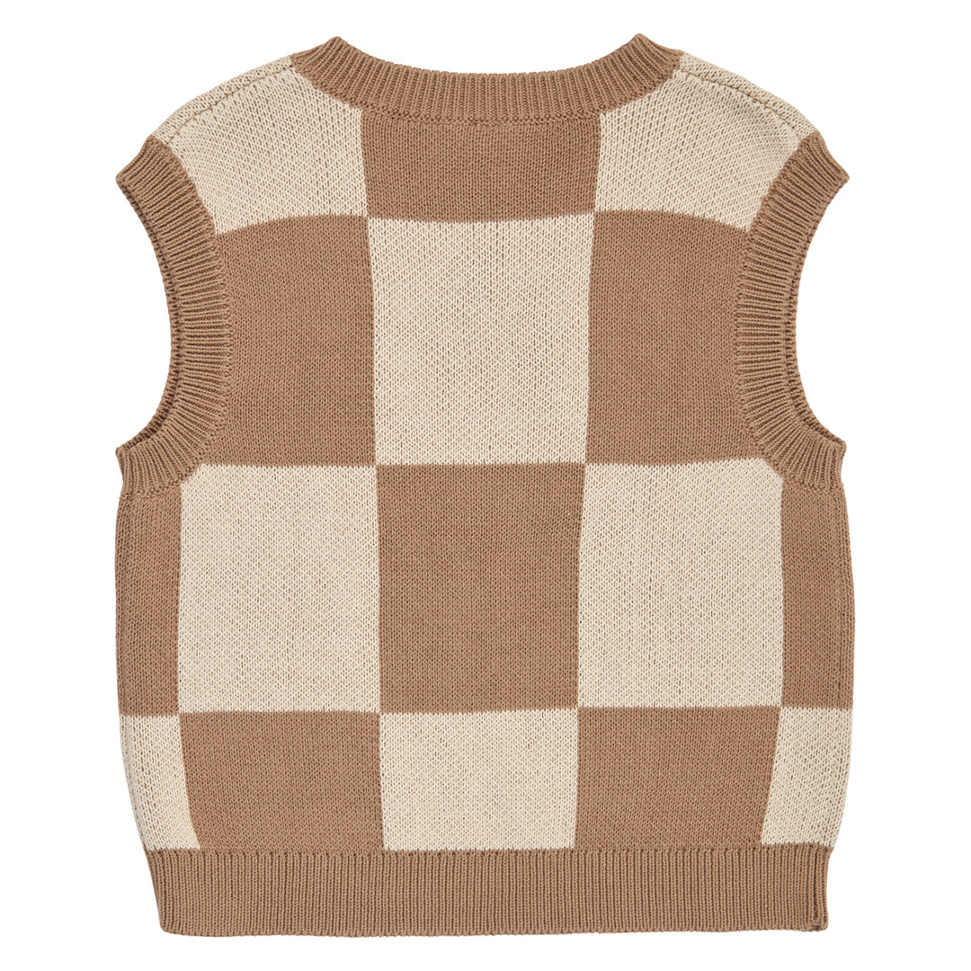 KNIT vest med tern