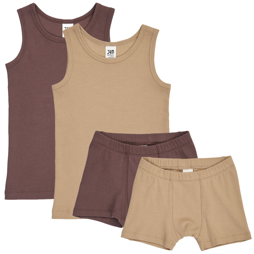 JAM rib boxershorts undertøjssæt 2-pak