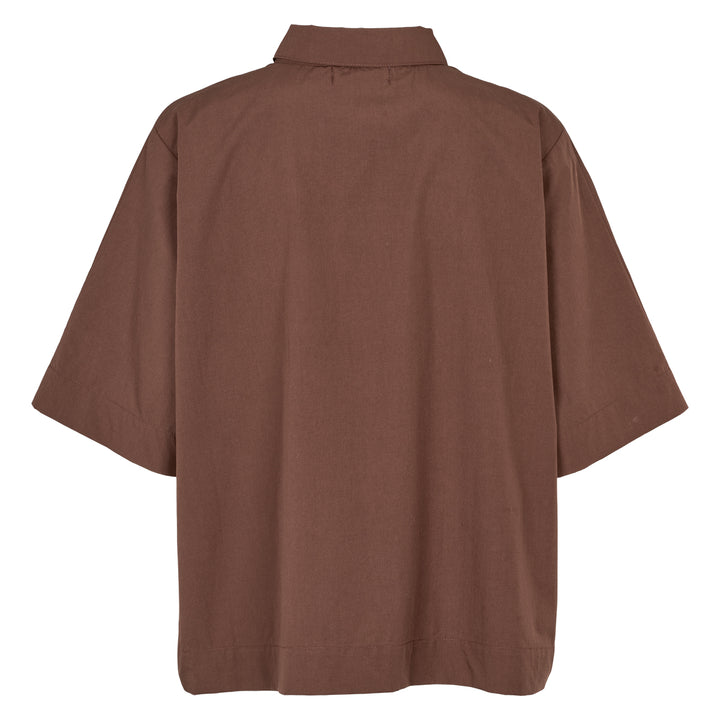 POPLIN kort skjorte