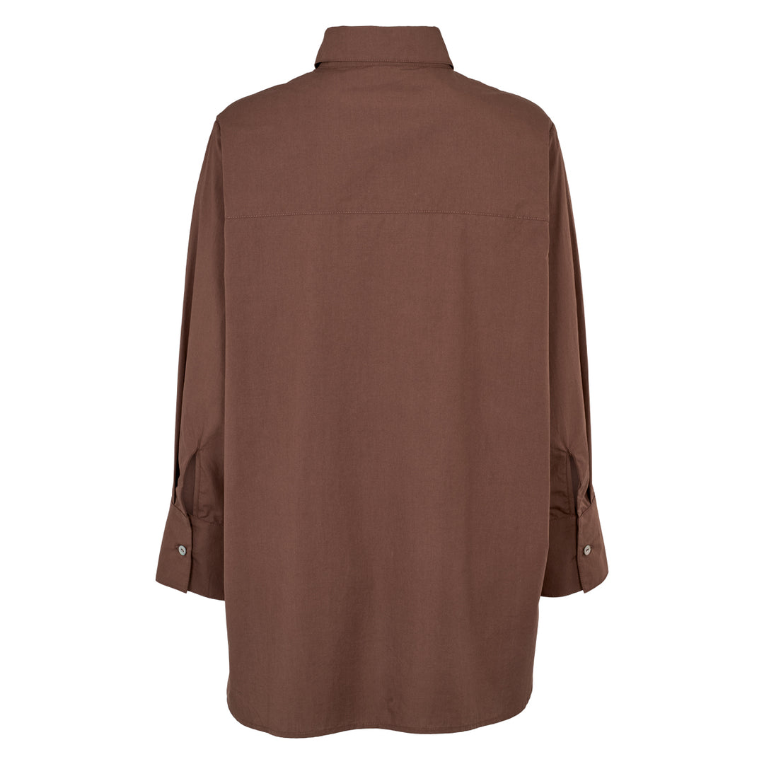 POPLIN skjorte med lomme