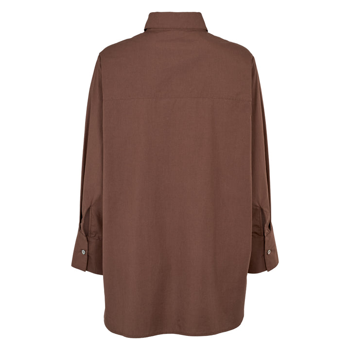 POPLIN skjorte med lomme