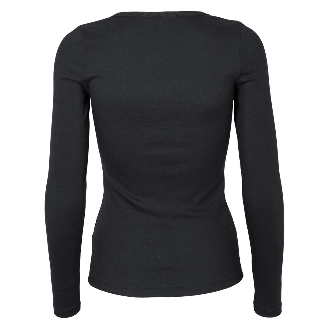 CALM RIB bluse med knapper