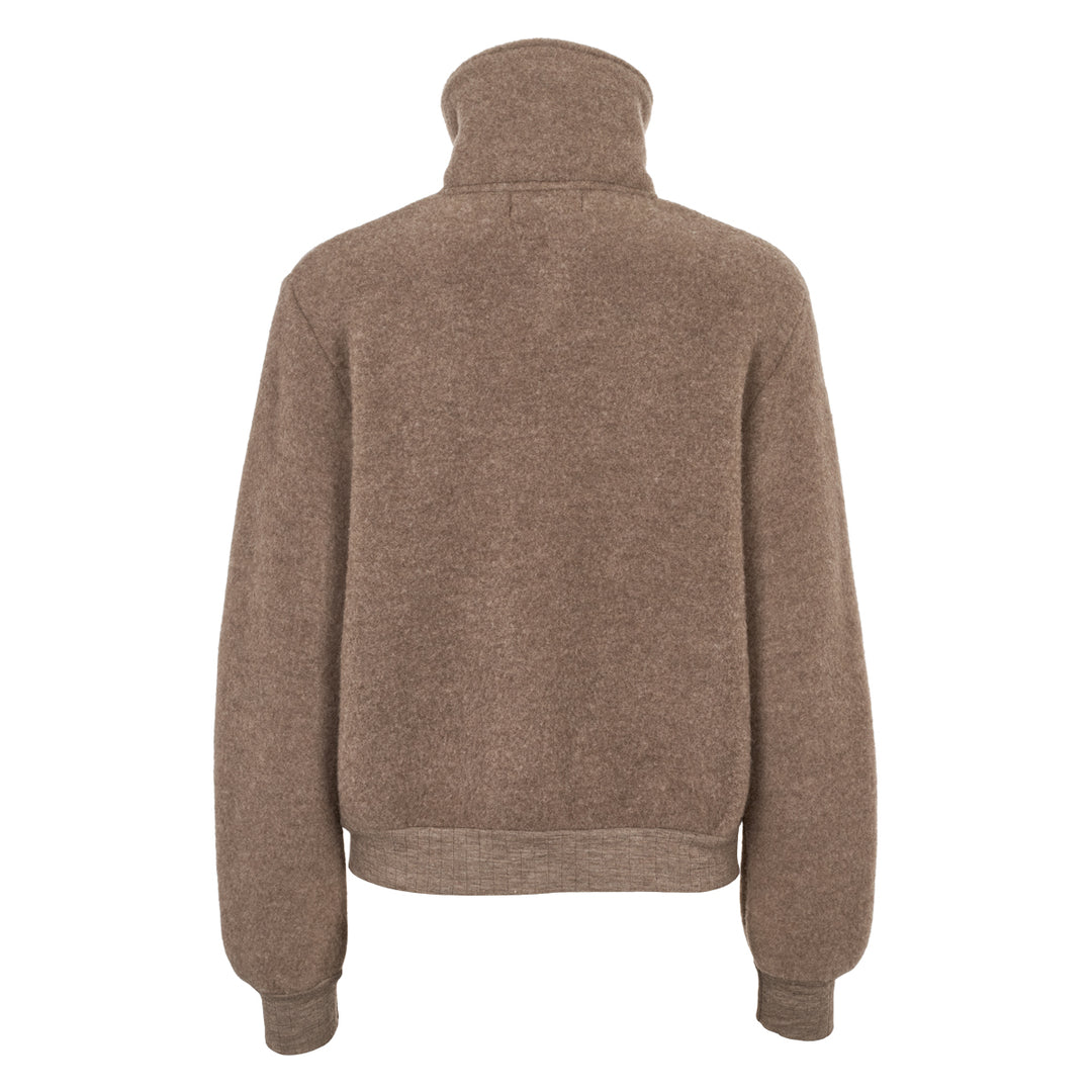 WOOL fleece zip jakke