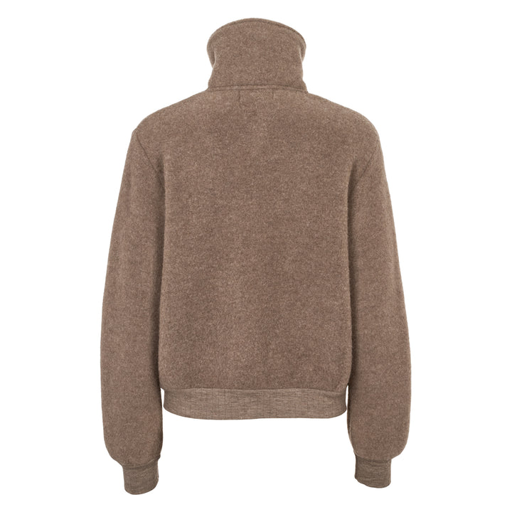 WOOL fleece zip jakke