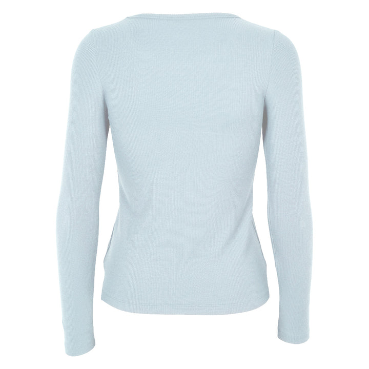 MELLOW tencel rib langærmet bluse