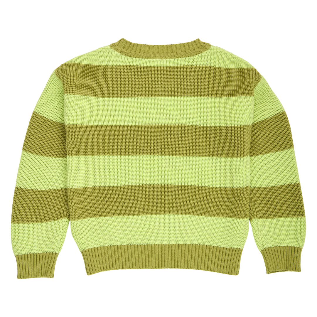 KNIT stribet striktrøje
