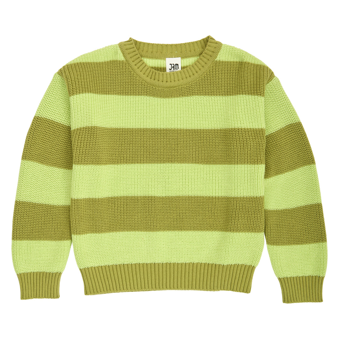 KNIT stribet striktrøje