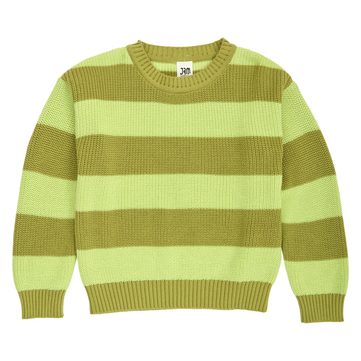 KNIT stribet striktrøje