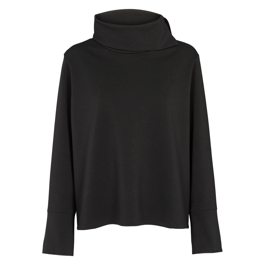 INTERLOCK bluse med stor krave