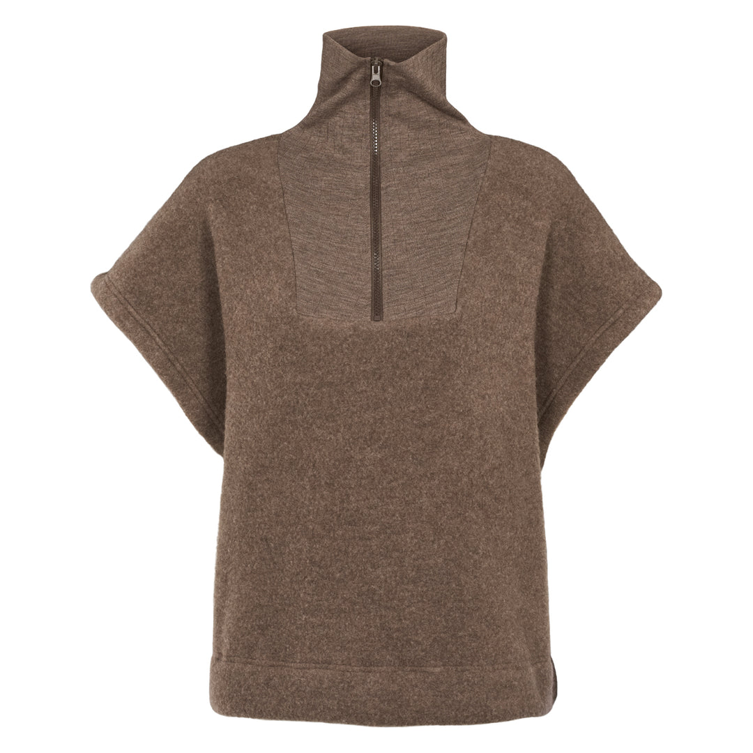 WOOL fleece zip vest