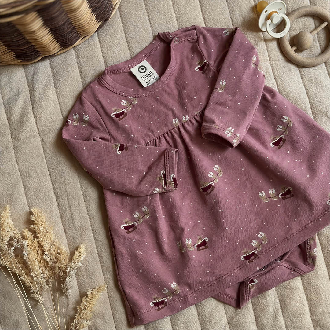 CHRISTMAS bodykjole med juleprint