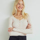 CALM RIB bluse med knapper