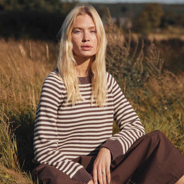 STRIPE KNIT strik trøje