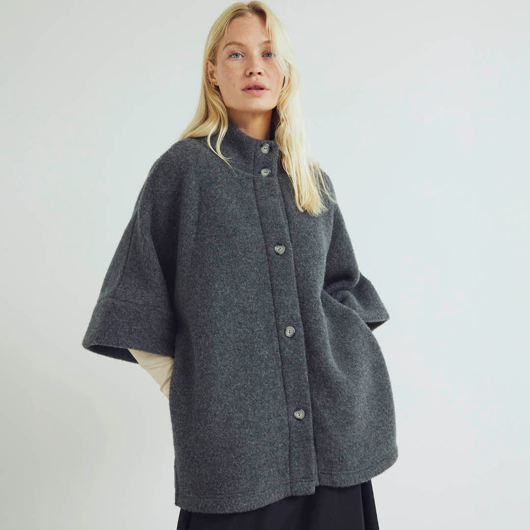 WOOL fleece kortærmet jakke