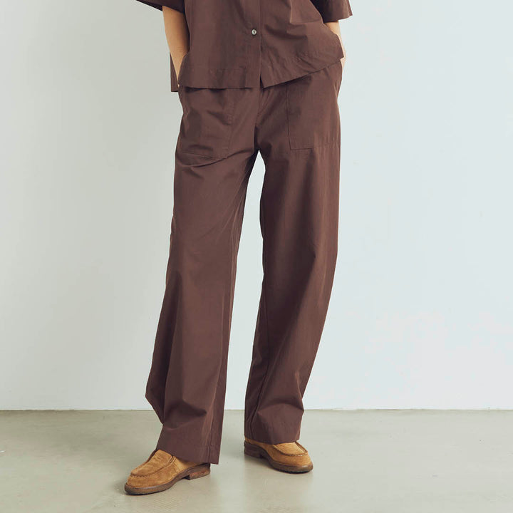POPLIN bukser med knapper