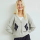 KNIT strikket cardigan med tern