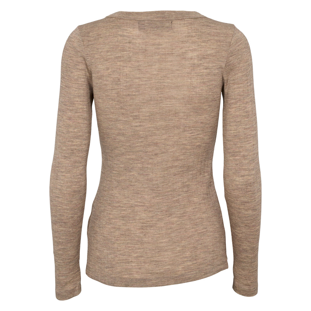 WOOL langærmet bluse