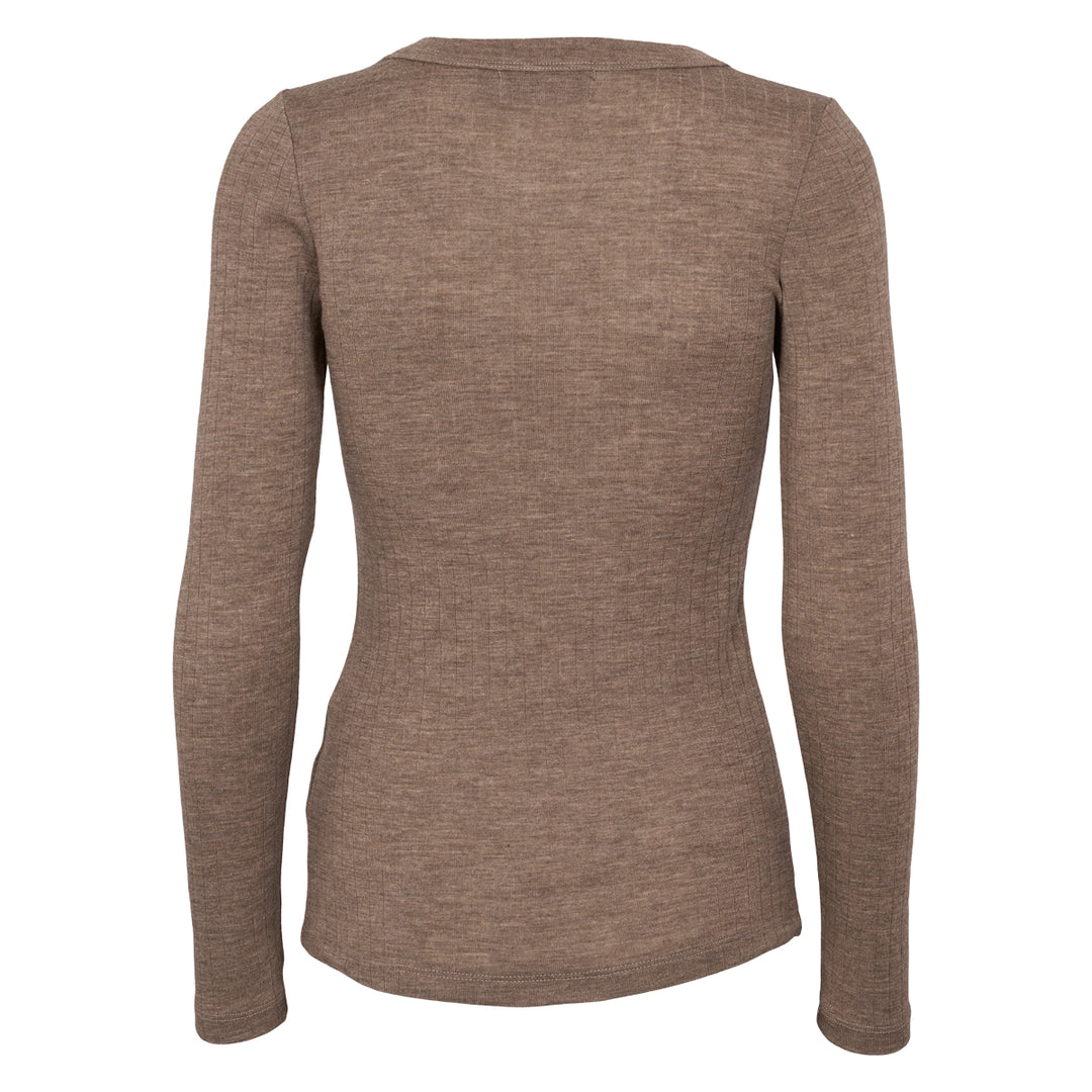 WOOL langærmet bluse