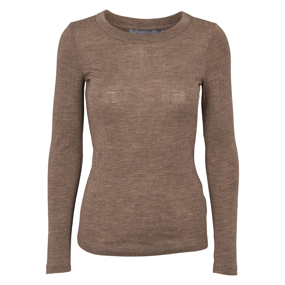 WOOL langærmet bluse