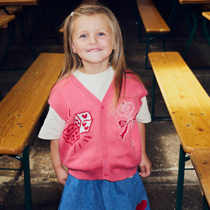 KNIT vest med hjerter