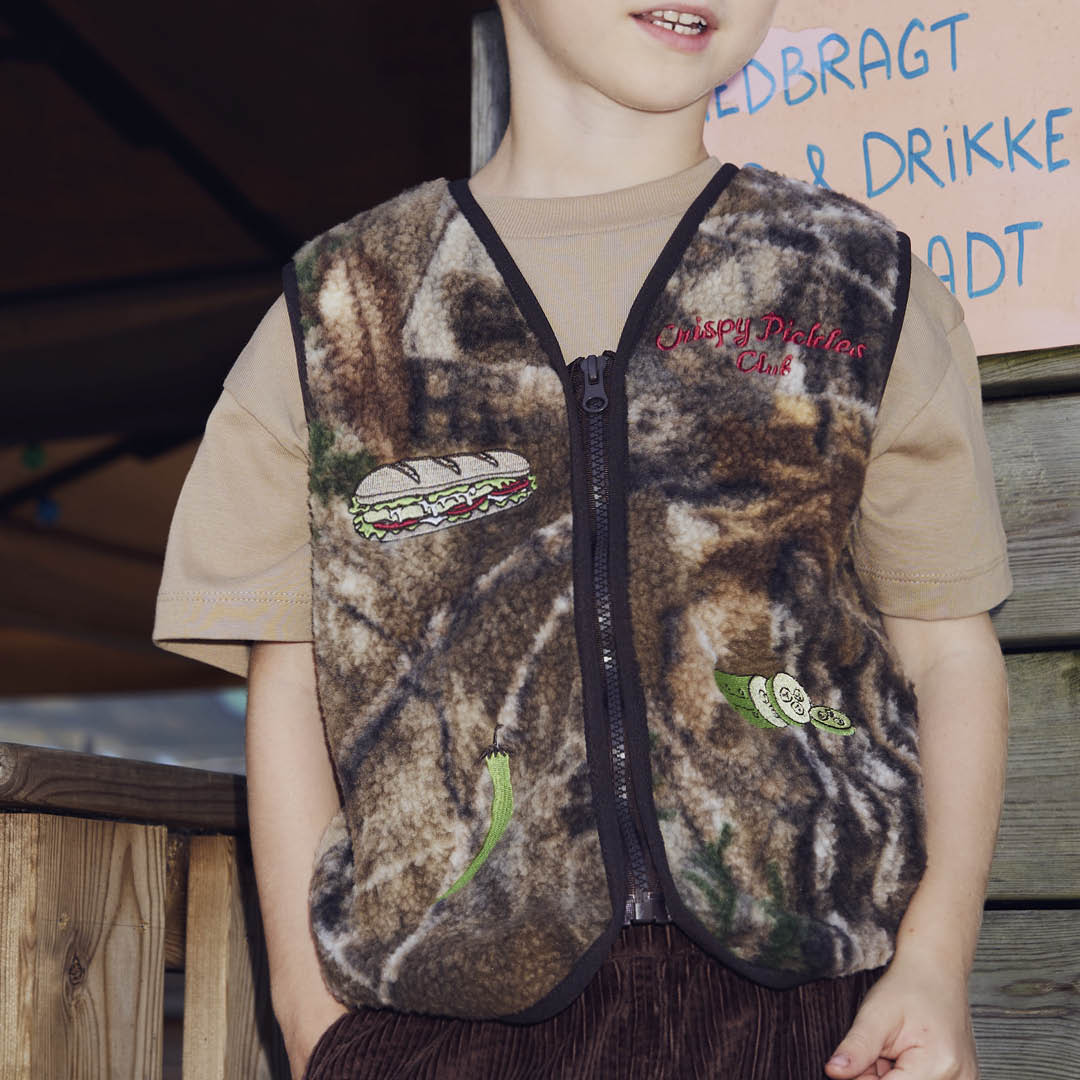 PICKLES teddy fleece vest