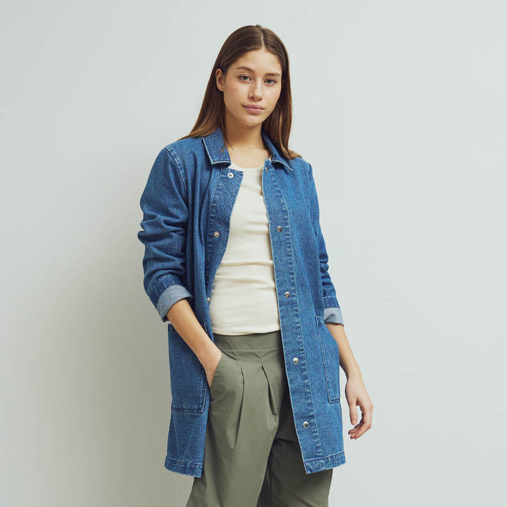 DENIM lang skjorte jakke