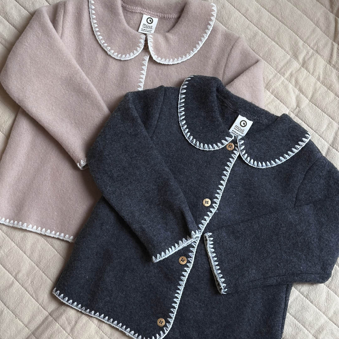 WOOL fleece jakke