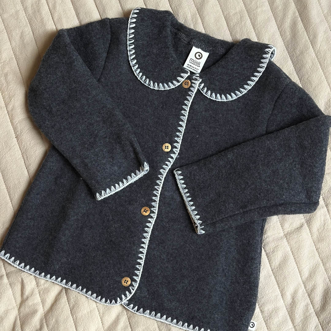WOOL fleece jakke