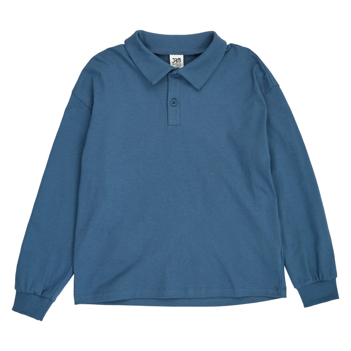 SINGLE JERSEY polo bluse