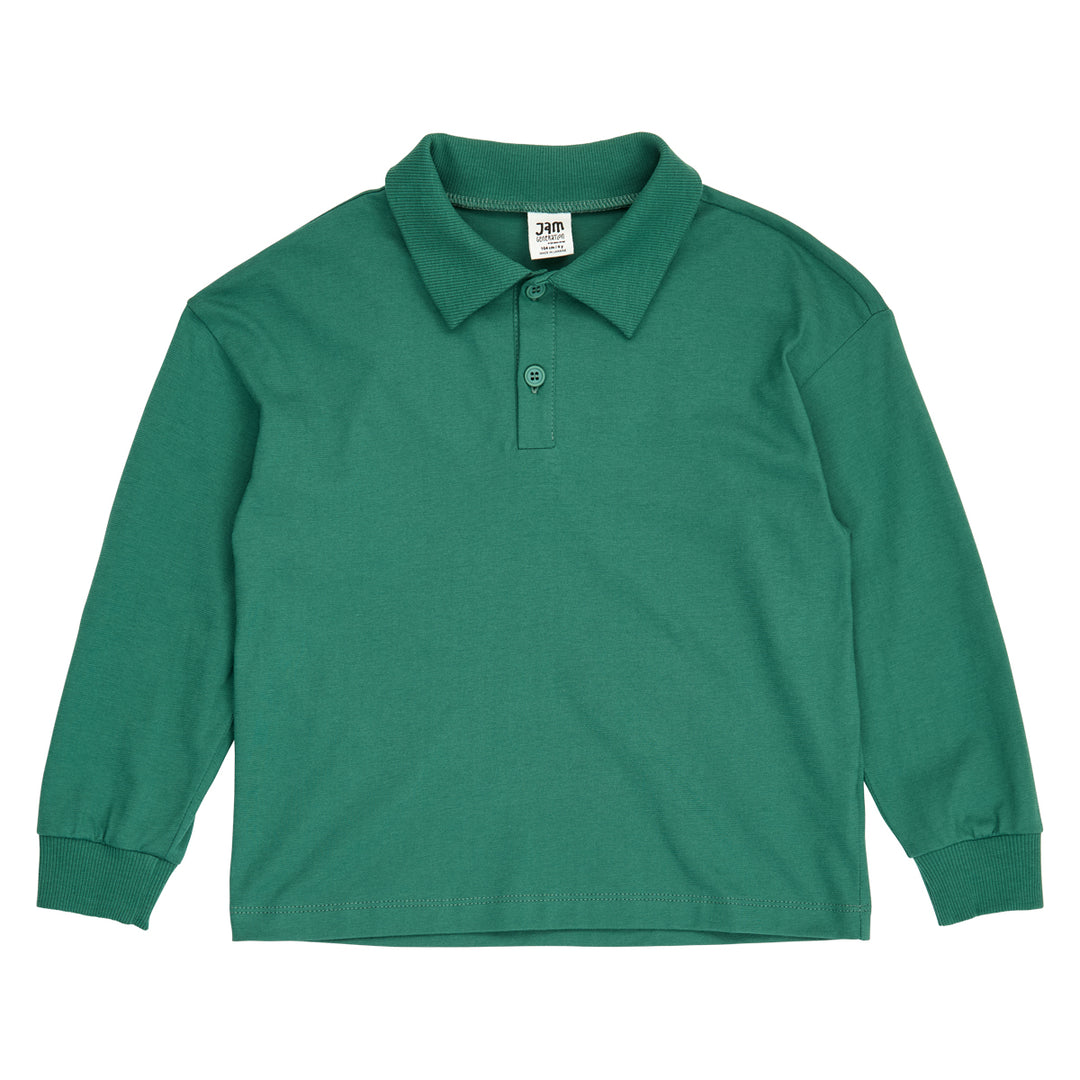 SINGLE JERSEY polo bluse