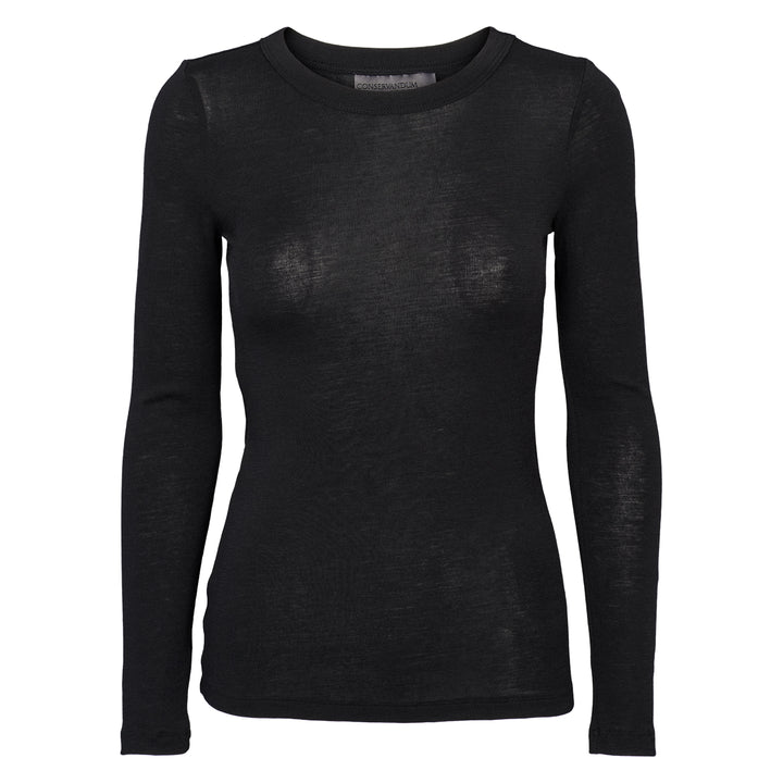 WOOL langærmet bluse