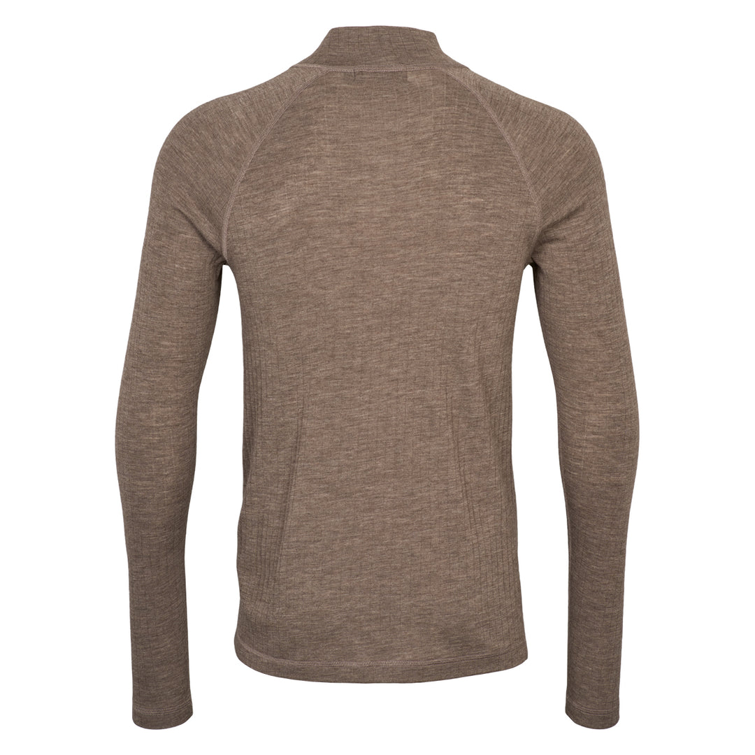 Bluse med lynlås i merinould