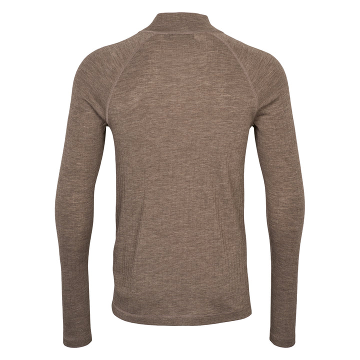 Bluse med lynlås i merinould