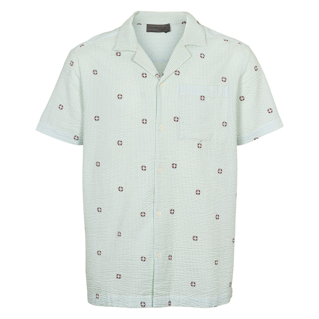 SEERSUCKER STRIPE herre skjorte