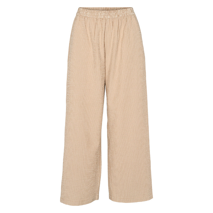 SEERSUCKER STRIPE wide leg bukser