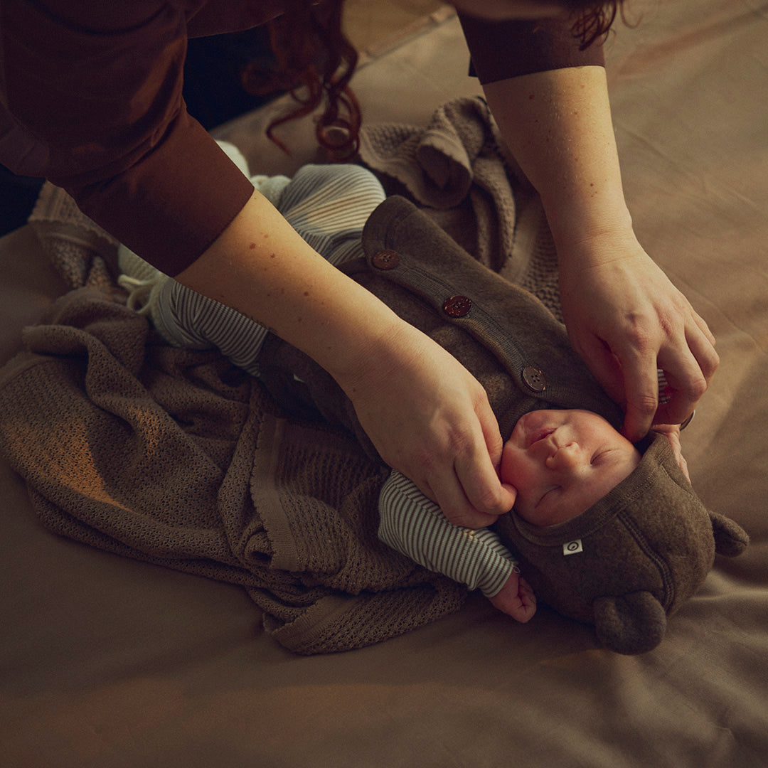 WOOLLY elefanthue i merinould fleece