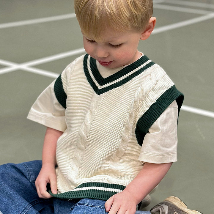 KNIT kabel strikket vest