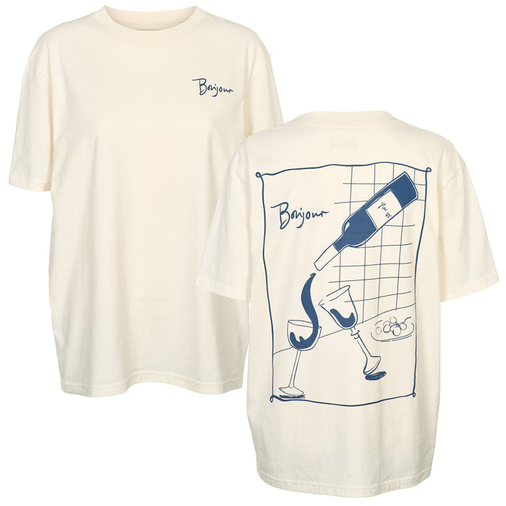 BONJOUR printet T-shirt