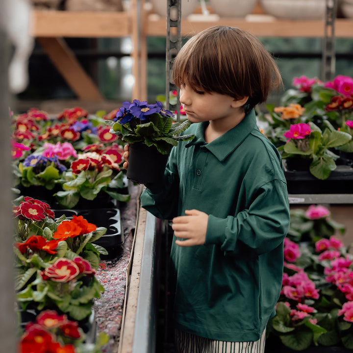 SINGLE JERSEY polo bluse