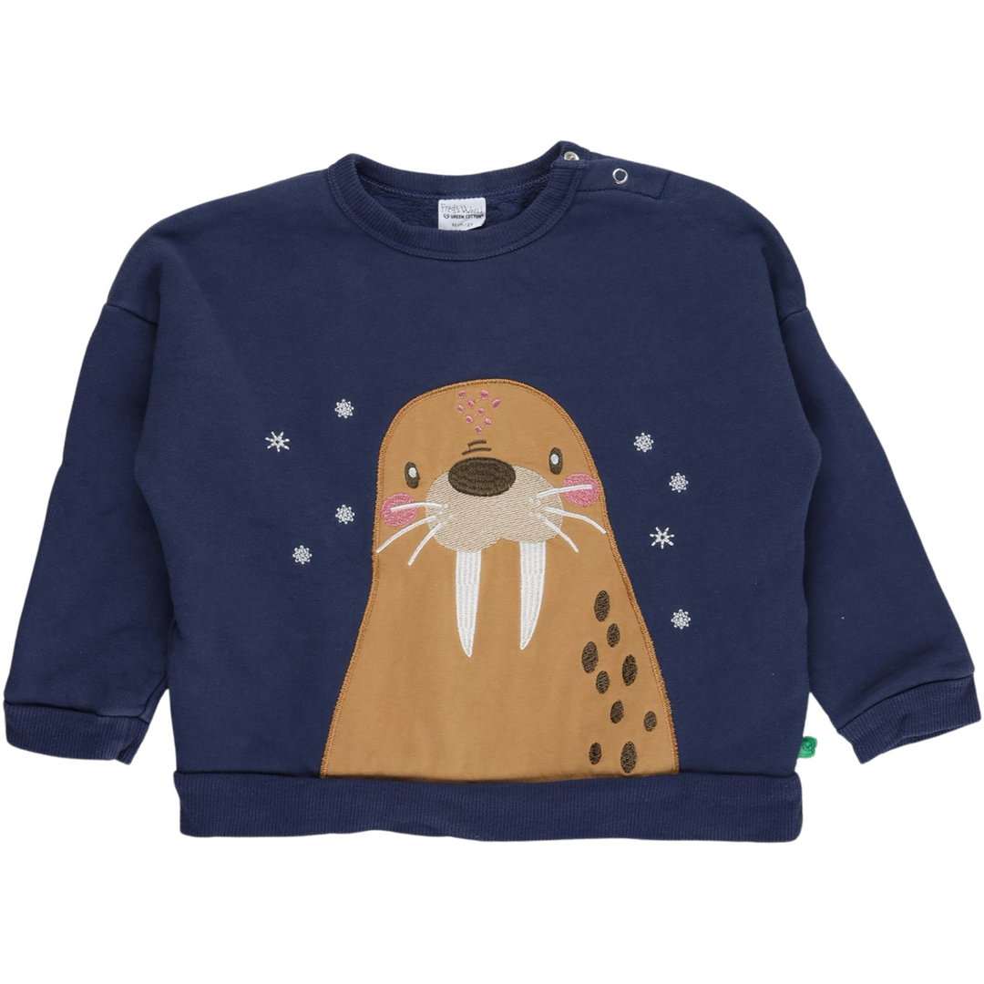 RE-LOVED POLAR sweattrøje med en hvalros