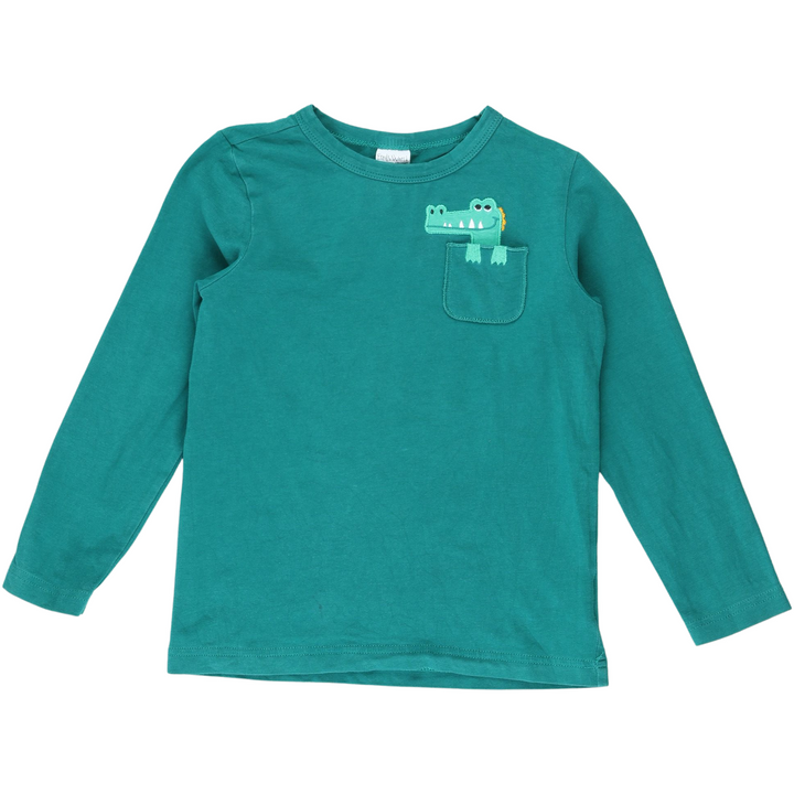 RE-LOVED Croco pocket l/s T